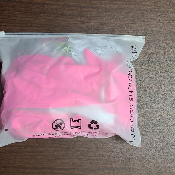 NWT Beachsissi Women’s Tankini Set Pink Top White Rose Bottoms L - Picture 6 of 7